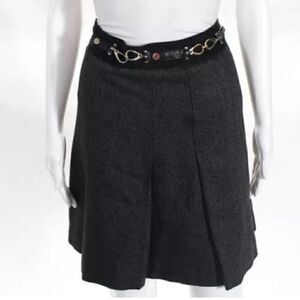 𝅺euc Etcetera pleated a line skirt belted sz 8